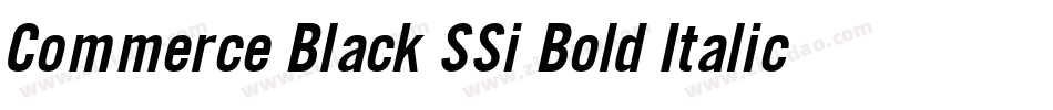 Commerce Black SSi Bold Italic字体转换